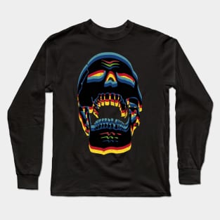 Skull Blurred wide open Long Sleeve T-Shirt